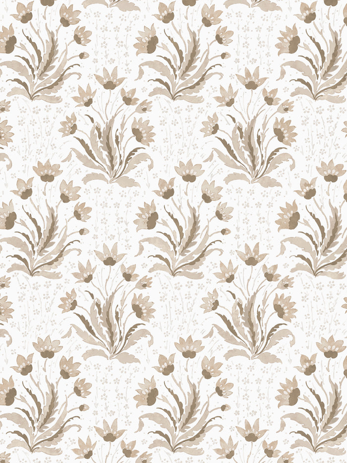 'Hillhouse Floral Tonal' Wallpaper by Nathan Turner - Neutral