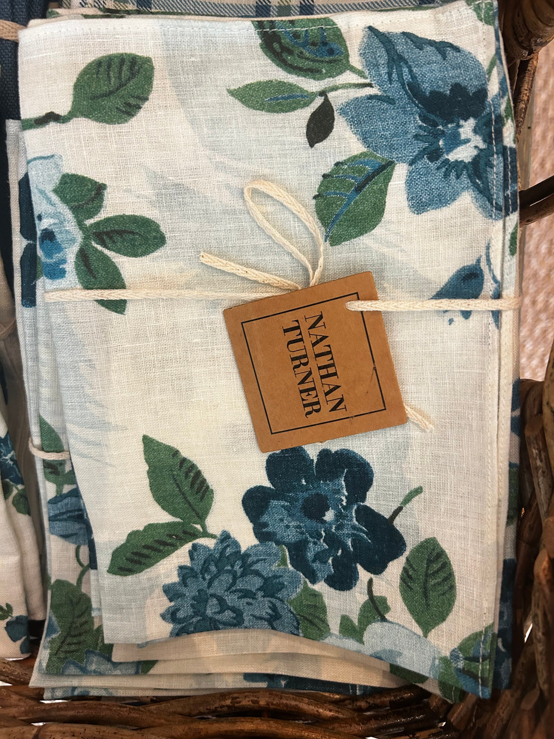 NT - Linen Napkins (set of 4) - Theodora (Blue Green)