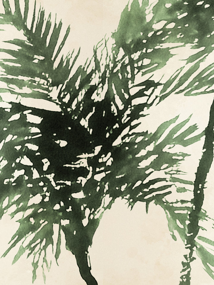 'Ink Palm' Mural Wallpaper by Flint Wood & Hicks - Green
