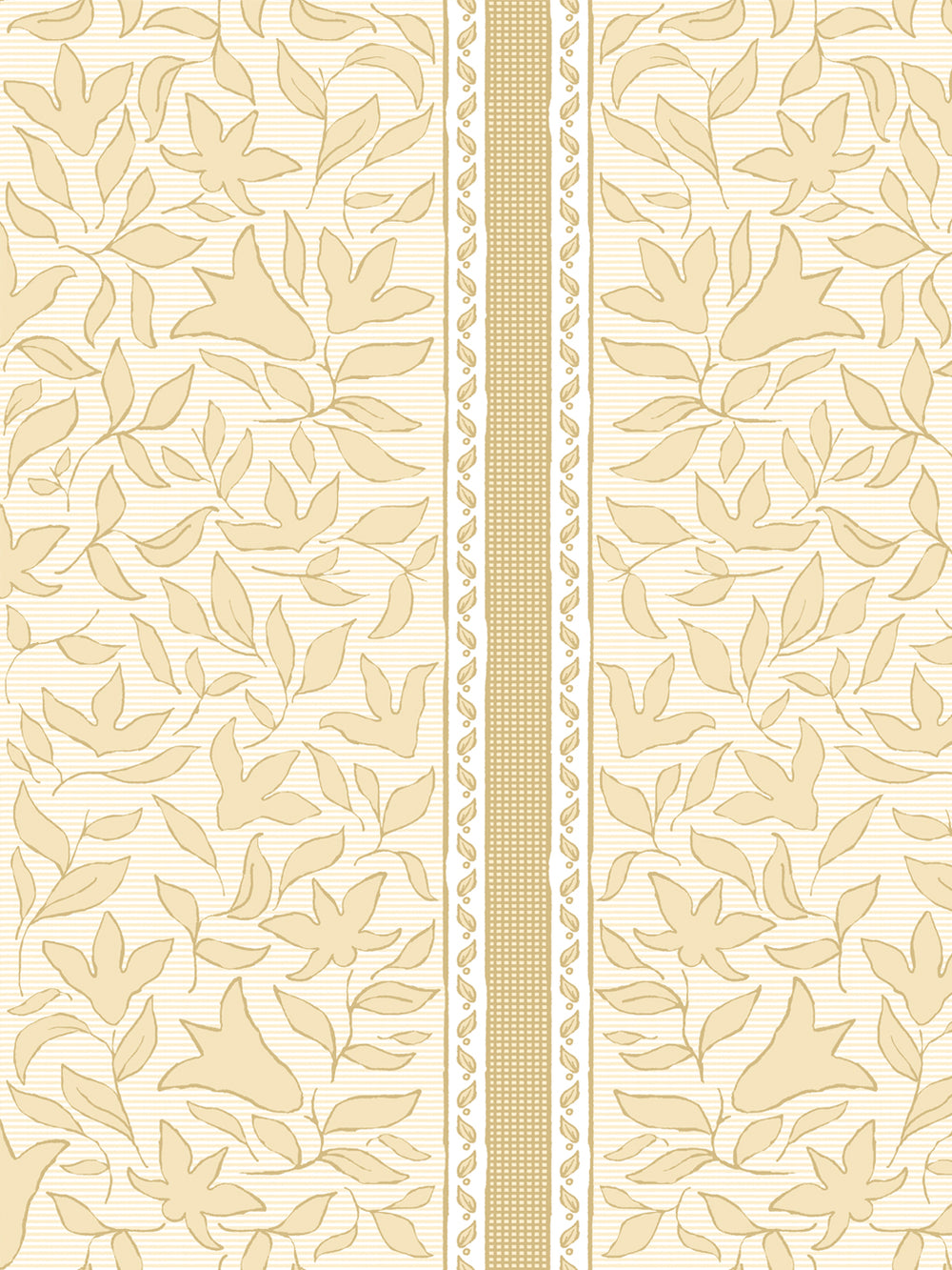 'Jezebel Stripe' Wallpaper by Wallshoppe - Butter - Detail