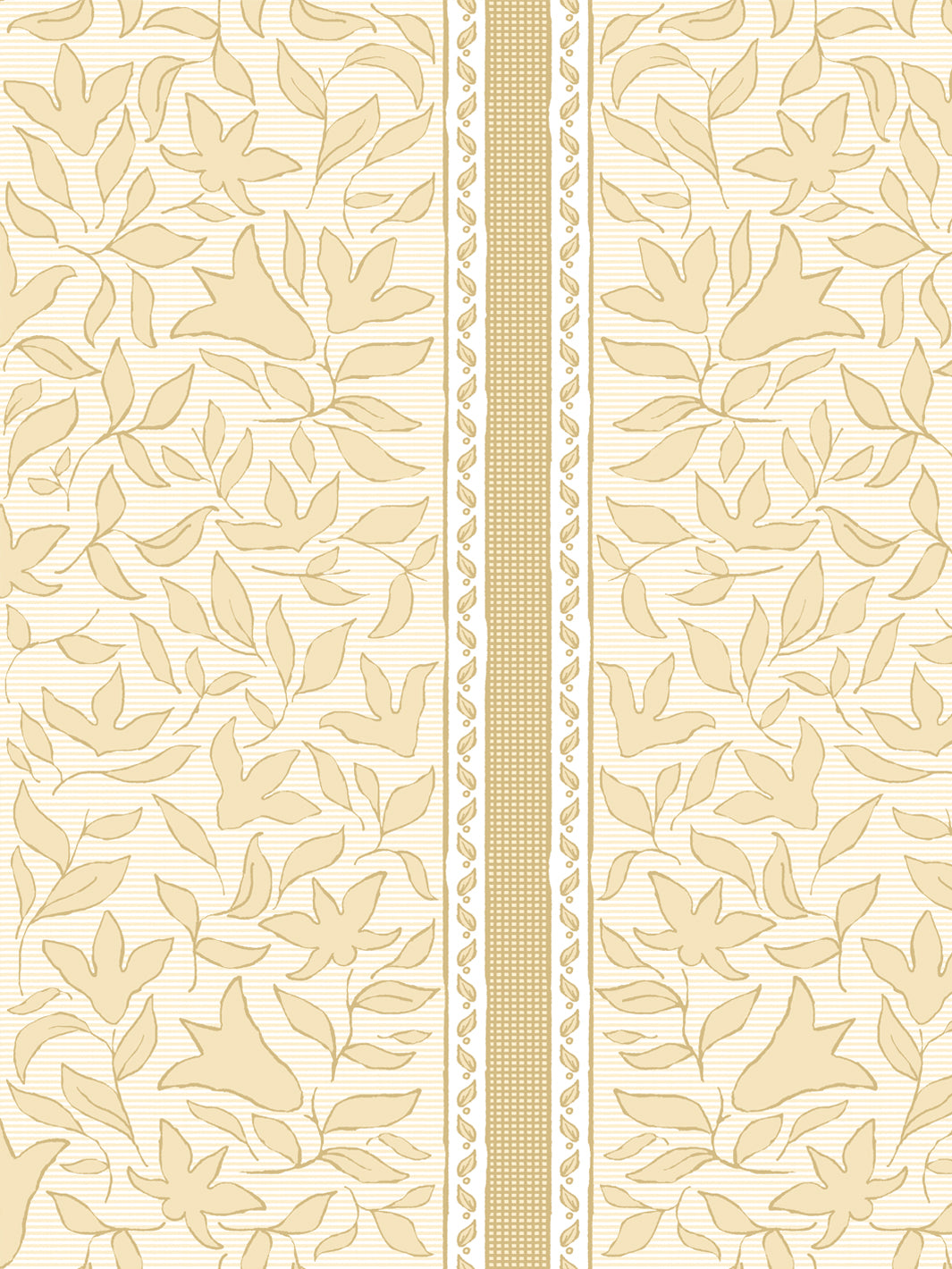 'Jezebel Stripe' Wallpaper by Wallshoppe - Butter - Detail