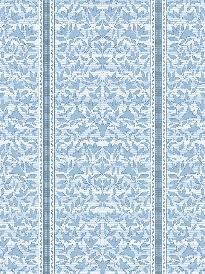 'Jezebel Stripe' Wallpaper by Wallshoppe - Denim