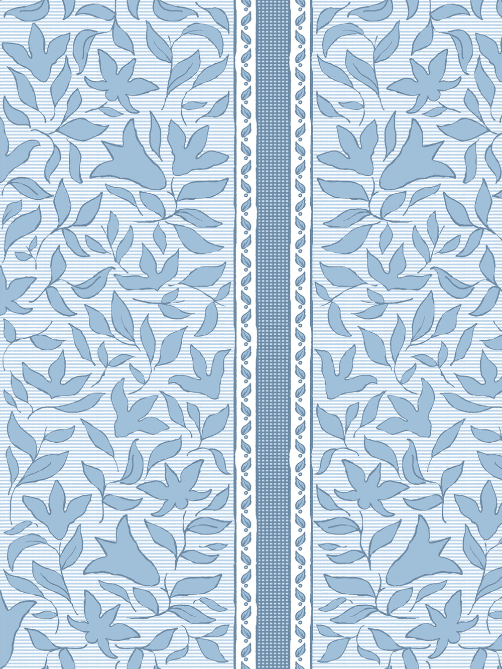 'Jezebel Stripe' Wallpaper by Wallshoppe - Denim - Detail