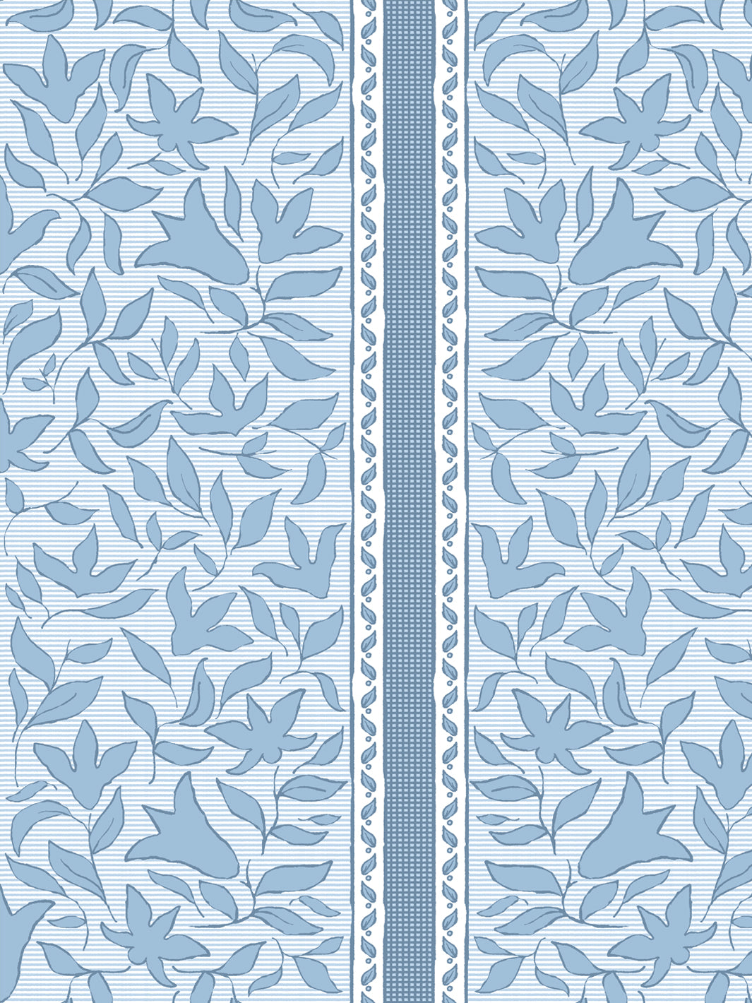 'Jezebel Stripe' Wallpaper by Wallshoppe - Denim - Detail