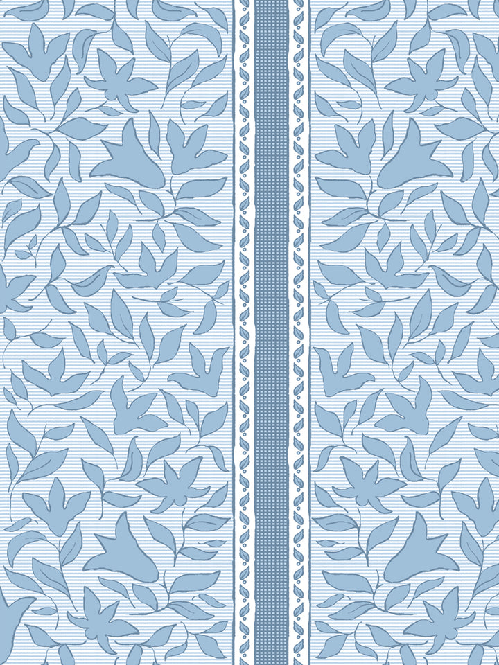 'Jezebel Stripe' Wallpaper by Wallshoppe - Denim - Detail