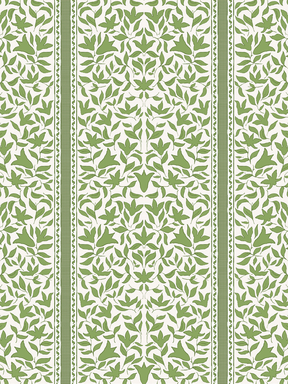 'Jezebel Stripe' Wallpaper by Wallshoppe - Fern Cream - Design
