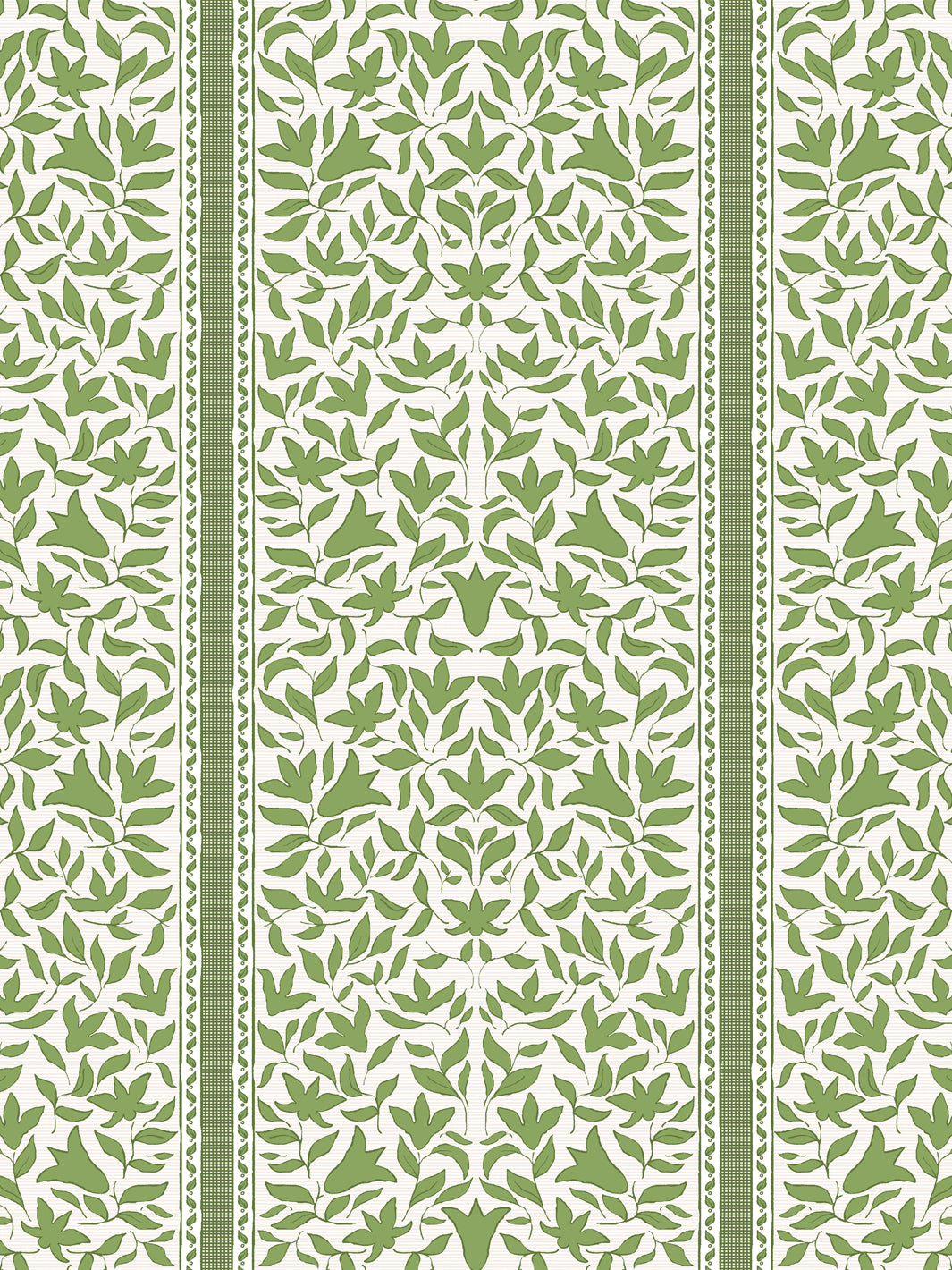 'Jezebel Stripe' Wallpaper by Wallshoppe - Fern Cream - Design