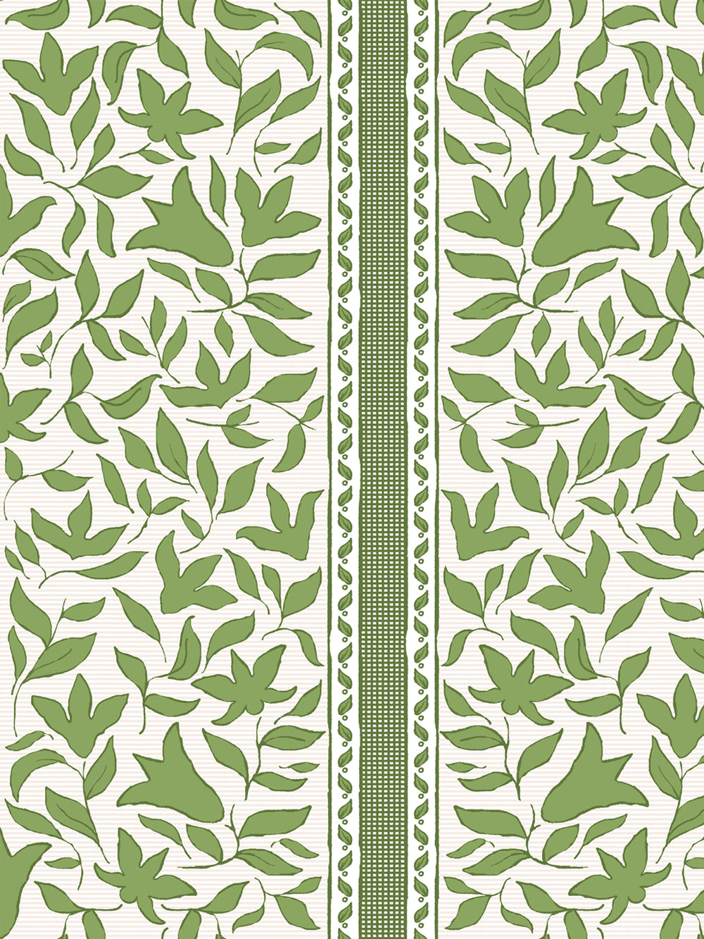 'Jezebel Stripe' Wallpaper by Wallshoppe - Fern Cream - Detail