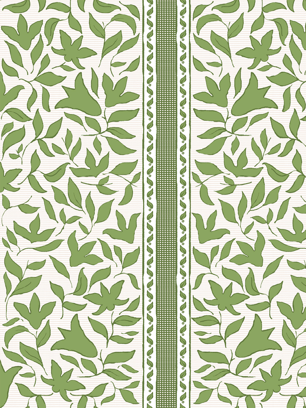'Jezebel Stripe' Wallpaper by Wallshoppe - Fern Cream - Detail