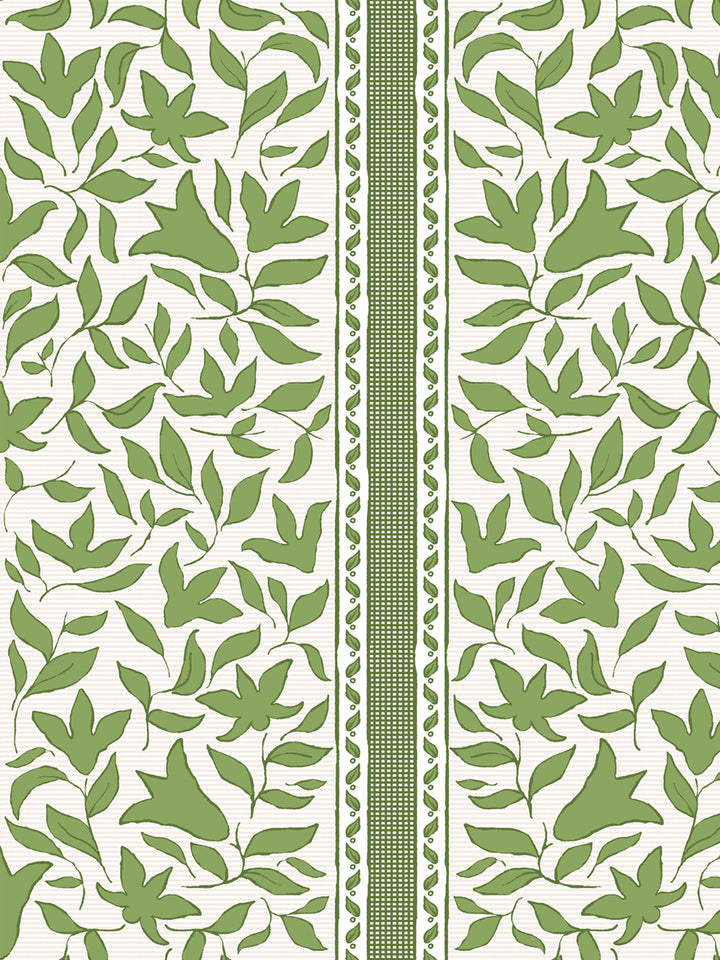'Jezebel Stripe' Wallpaper by Wallshoppe - Fern Cream - Detail