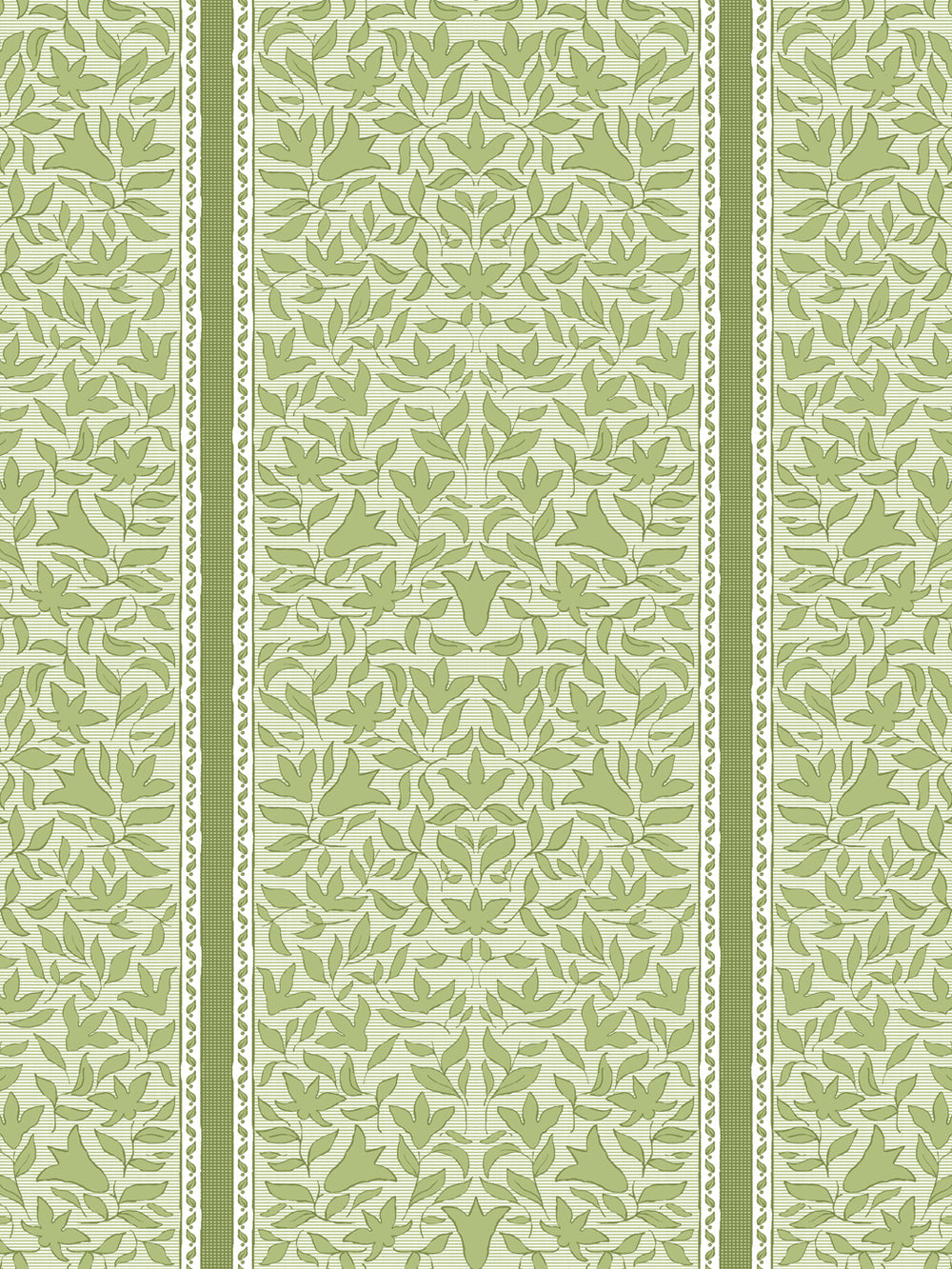 'Jezebel Stripe' Wallpaper by Wallshoppe - Light Olive - Design