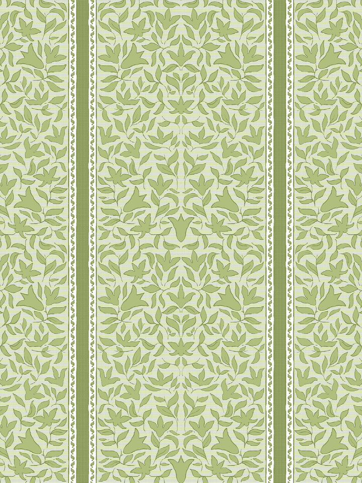 'Jezebel Stripe' Wallpaper by Wallshoppe - Light Olive - Design