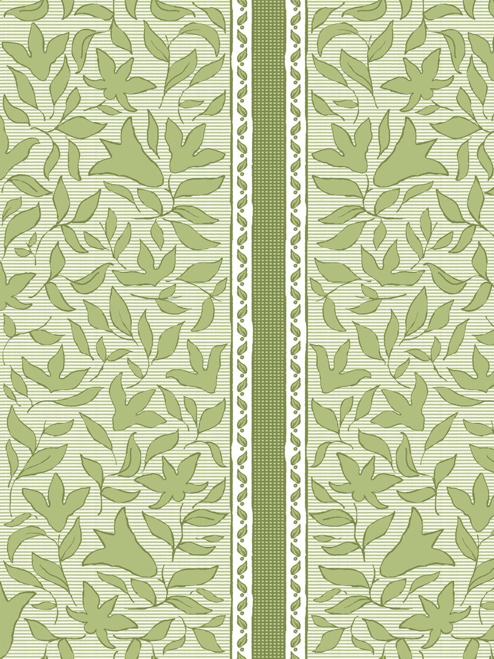 'Jezebel Stripe' Wallpaper by Wallshoppe - Light Olive - Detail