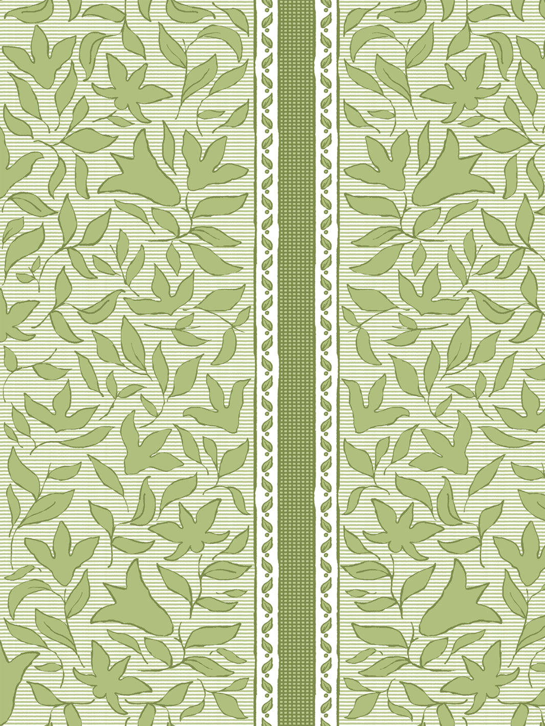 'Jezebel Stripe' Wallpaper by Wallshoppe - Light Olive - Detail
