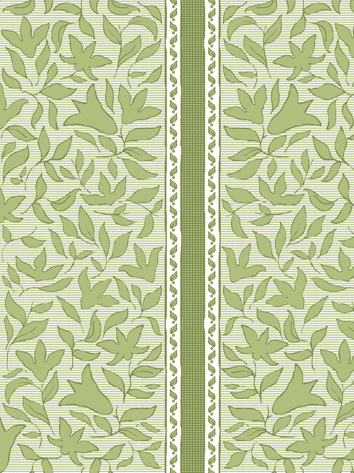 'Jezebel Stripe' Wallpaper by Wallshoppe - Light Olive - Detail