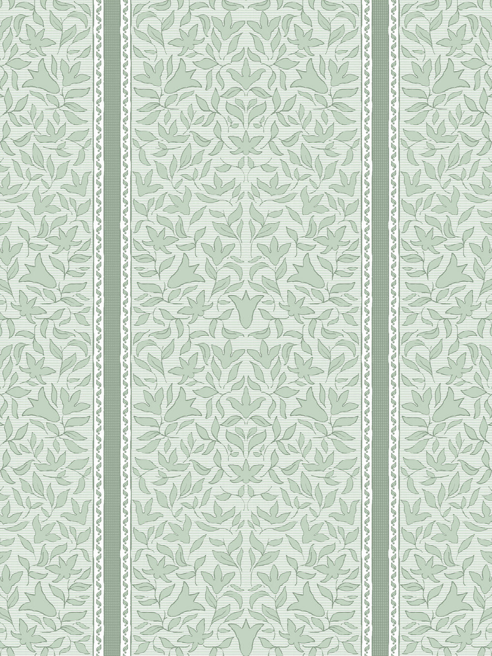 'Jezebel Stripe' Wallpaper by Wallshoppe - Light Sage - Design