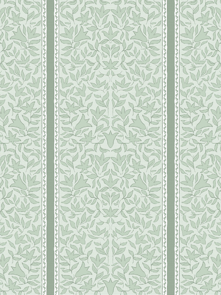 'Jezebel Stripe' Wallpaper by Wallshoppe - Light Sage - Design