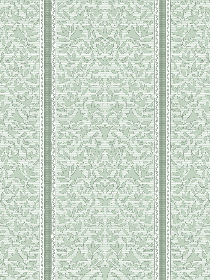 'Jezebel Stripe' Wallpaper by Wallshoppe - Light Sage