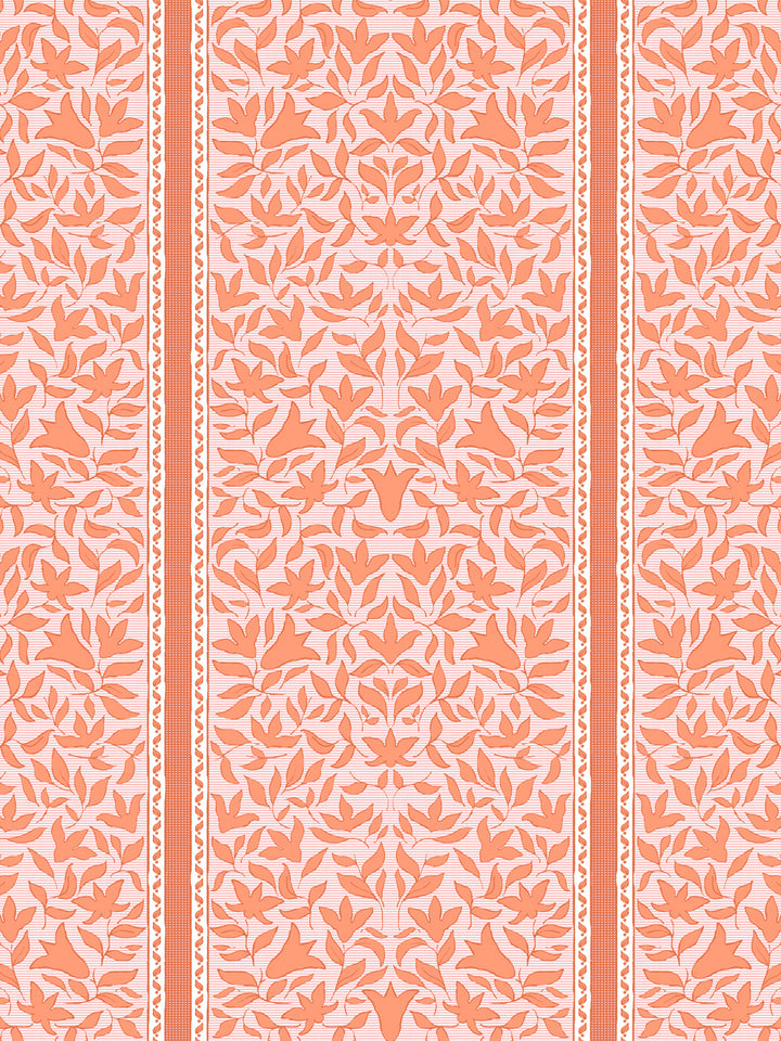 'Jezebel Stripe' Wallpaper by Wallshoppe - Papaya Pink - Design