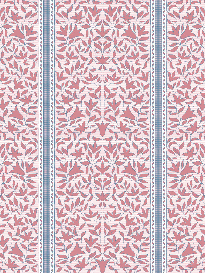 'Jezebel Stripe' Wallpaper by Wallshoppe - Rosewood Blue
