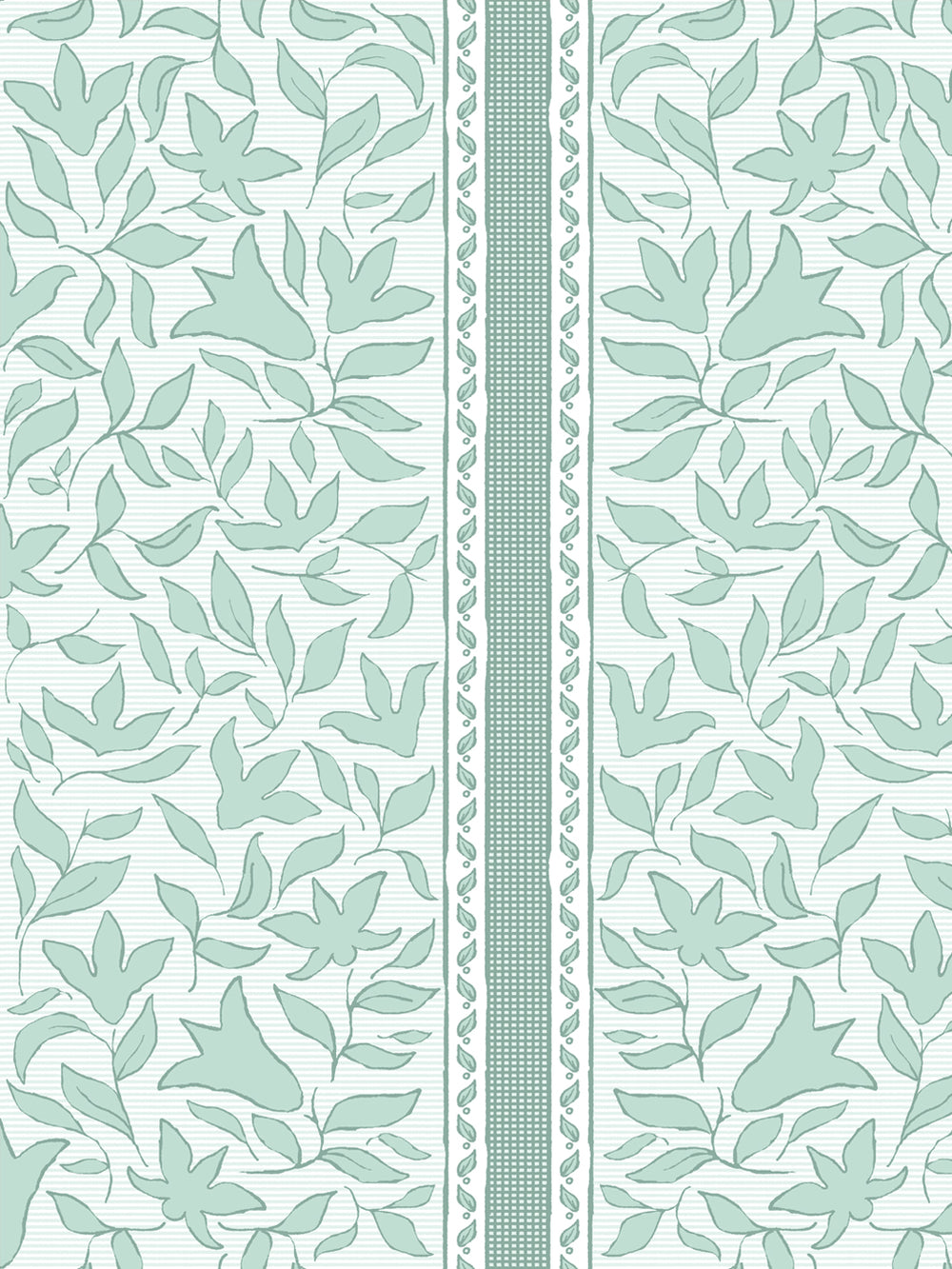 'Jezebel Stripe' Wallpaper by Wallshoppe - Seafoam - Detail