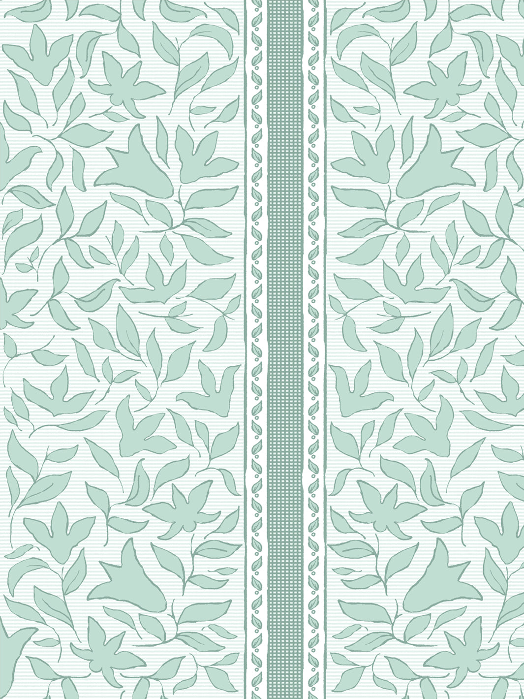 'Jezebel Stripe' Wallpaper by Wallshoppe - Seafoam - Detail