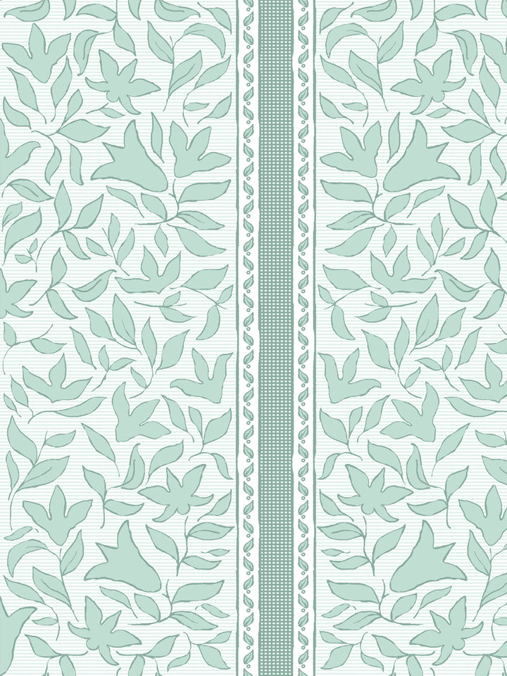 'Jezebel Stripe' Wallpaper by Wallshoppe - Seafoam - Detail