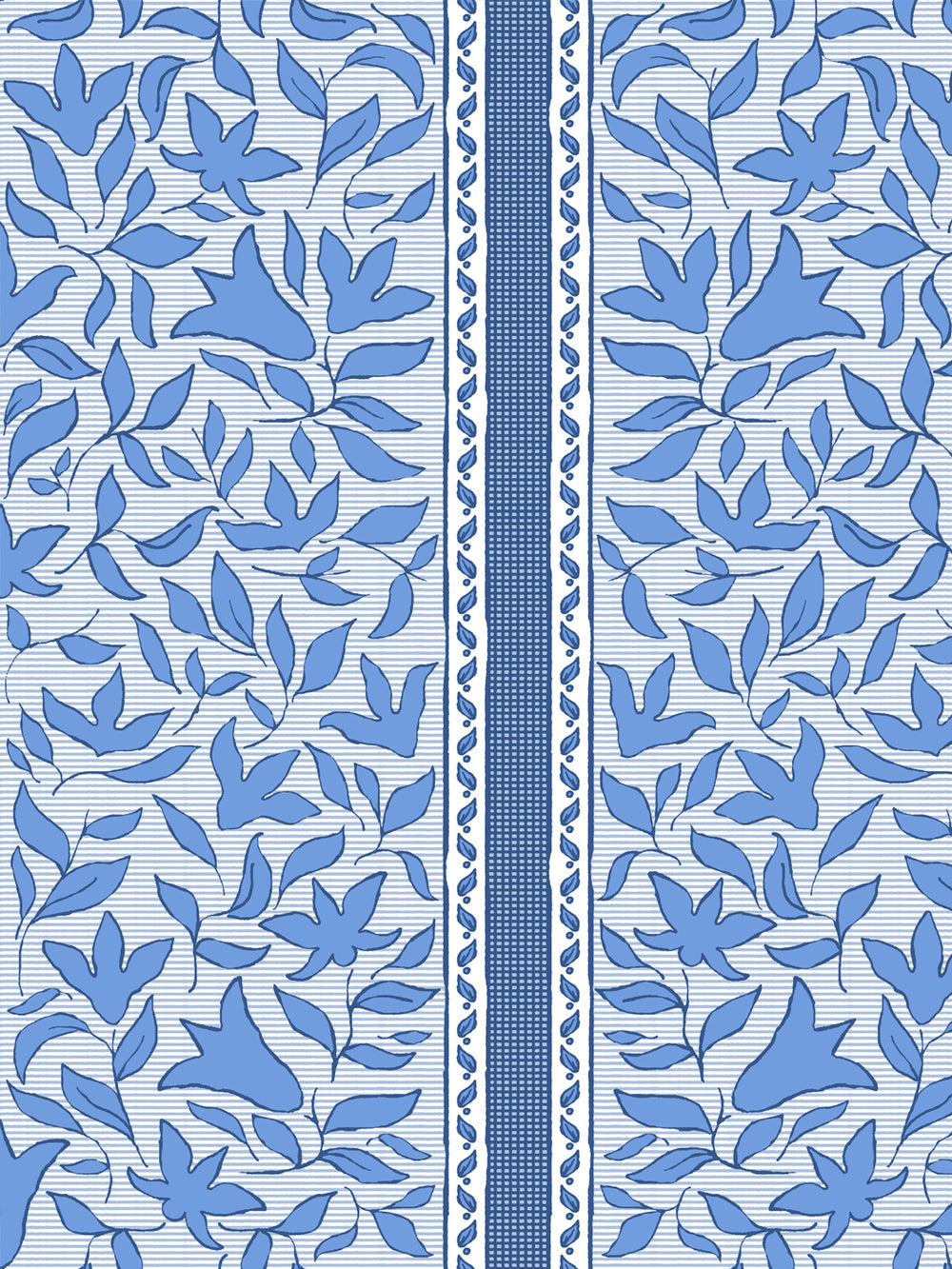 'Jezebel Stripe' Wallpaper by Wallshoppe - Slate Blue - Detail