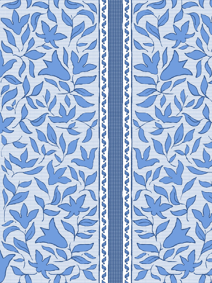'Jezebel Stripe' Wallpaper by Wallshoppe - Slate Blue - Detail