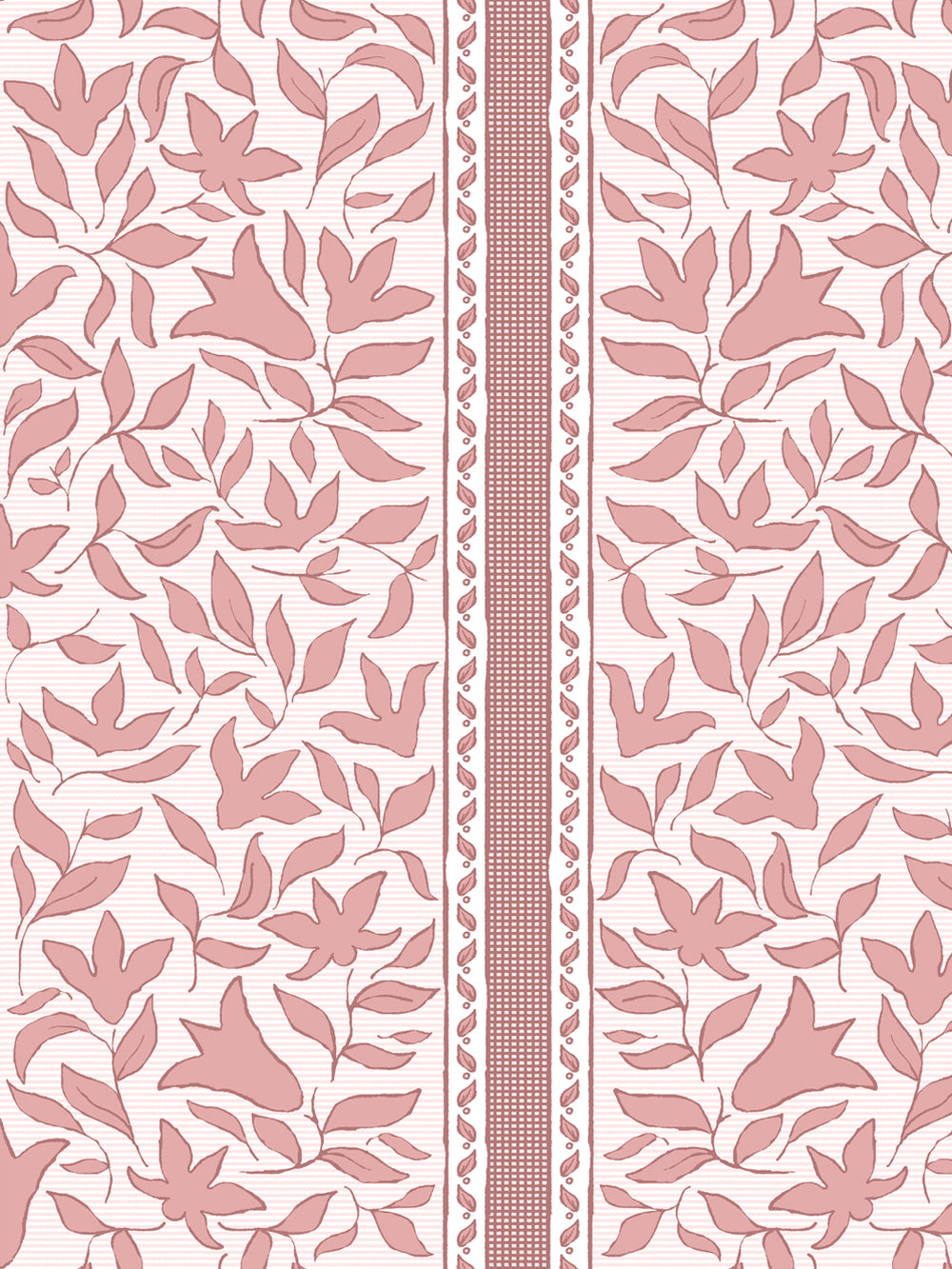 'Jezebel Stripe' Wallpaper by Wallshoppe - Sun Kissed Rosewood - Detail