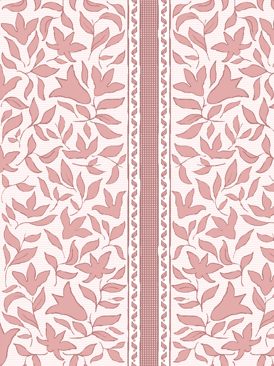 'Jezebel Stripe' Wallpaper by Wallshoppe - Sun Kissed Rosewood - Detail