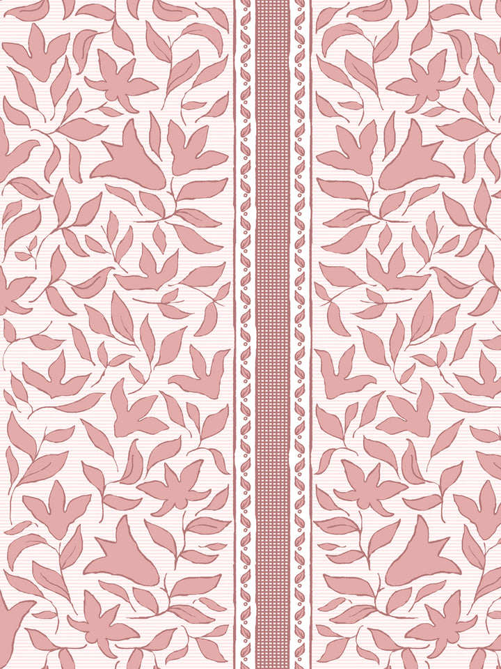 'Jezebel Stripe' Wallpaper by Wallshoppe - Sun Kissed Rosewood - Detail