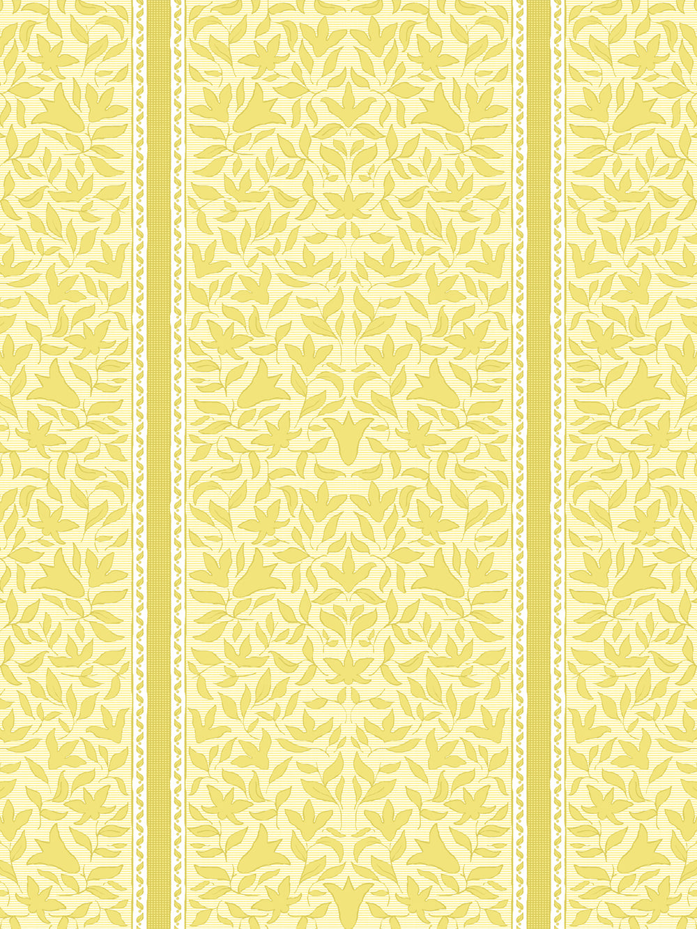 'Jezebel Stripe' Wallpaper by Wallshoppe - Sunny Yellow - Design