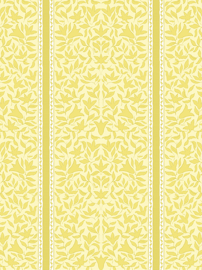 'Jezebel Stripe' Wallpaper by Wallshoppe - Sunny Yellow