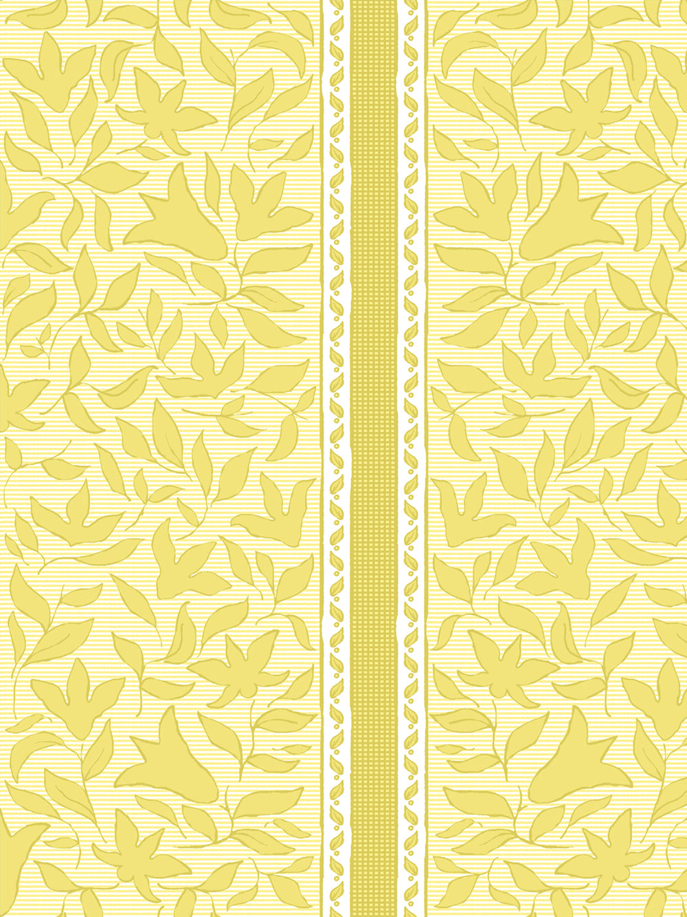 'Jezebel Stripe' Wallpaper by Wallshoppe - Sunny Yellow - Detail