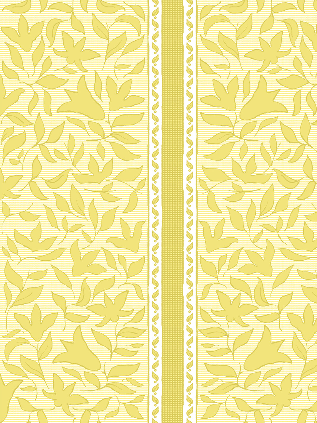 'Jezebel Stripe' Wallpaper by Wallshoppe - Sunny Yellow - Detail