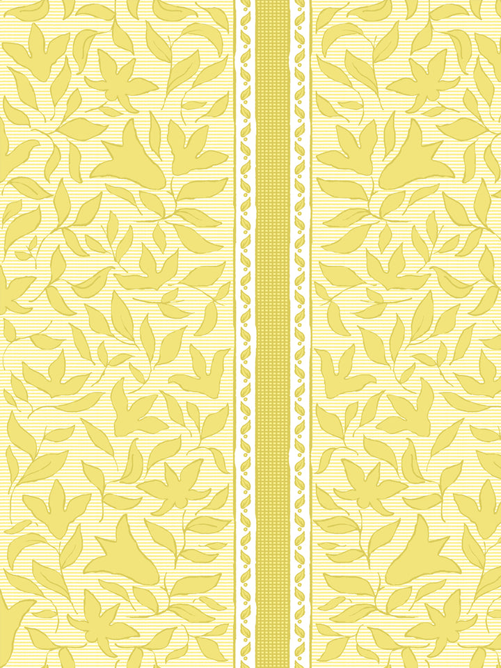 'Jezebel Stripe' Wallpaper by Wallshoppe - Sunny Yellow - Detail