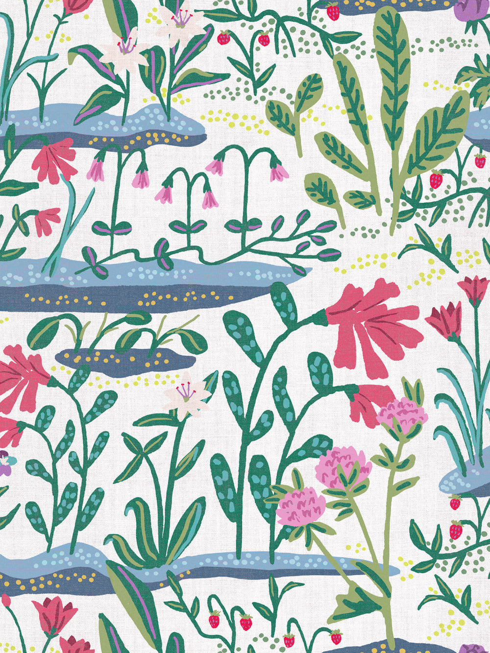 josefin linen fabric by sjp geranium blue