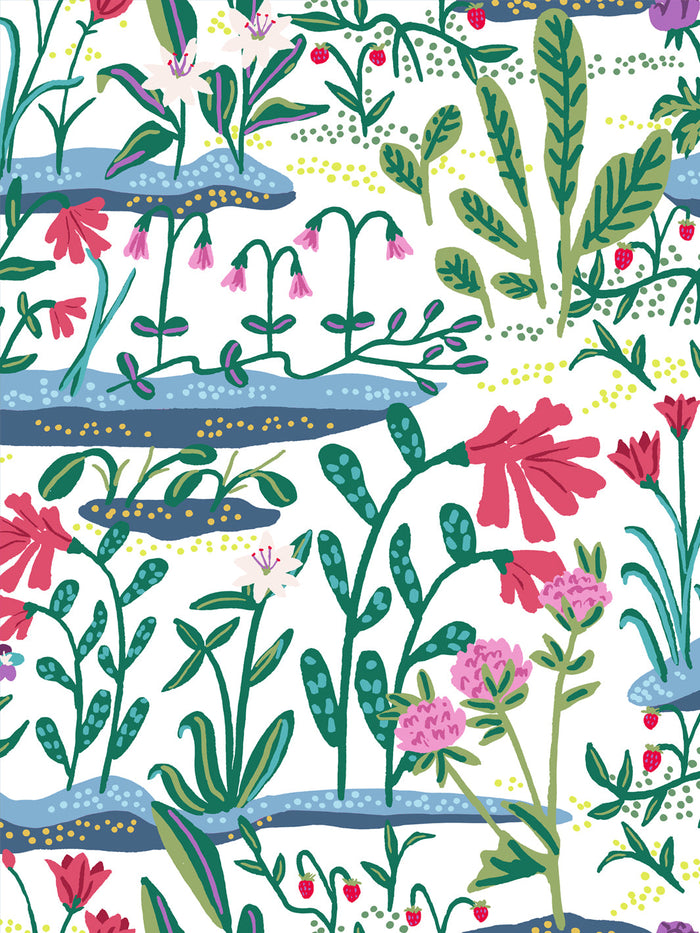 'Josefin' Wallpaper by Sarah Jessica Parker - Geranium