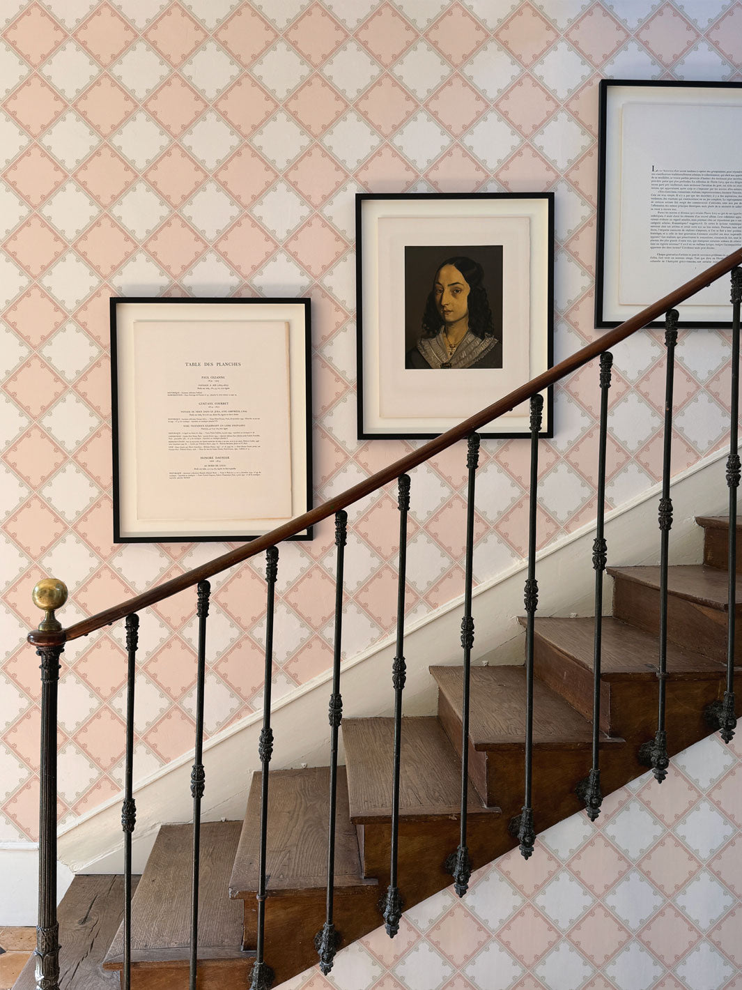 'L'Argyle' Wallpaper by Clare V. - Petal Cream