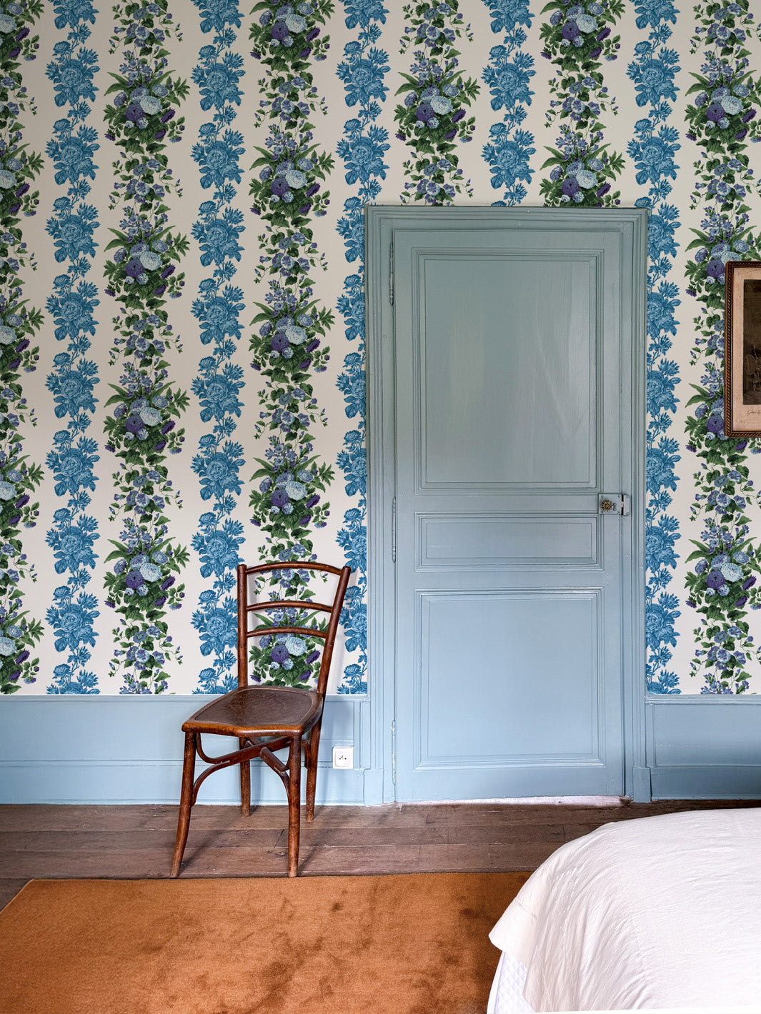 'La Garland' Wallpaper by Clare V. - Azure Plum