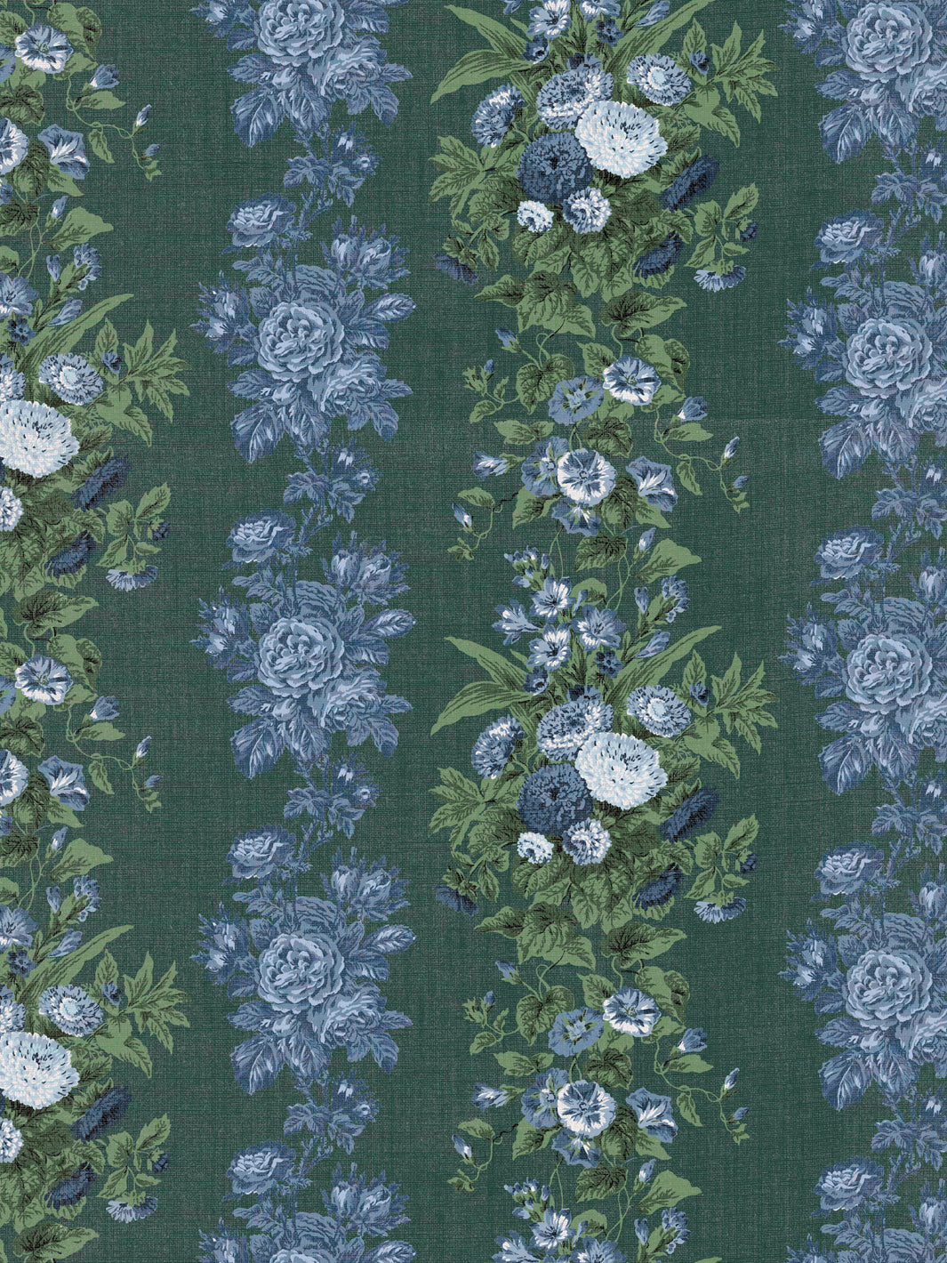 'La Garland' Linen Fabric by Clare V. - Forest Green