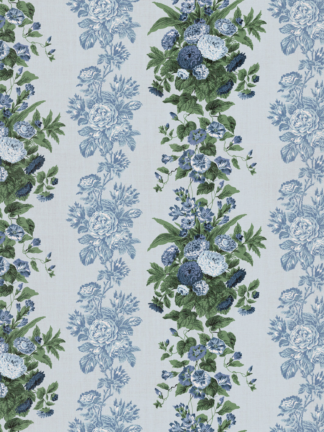'La Garland' Linen Fabric by Clare V. - Powder Blue