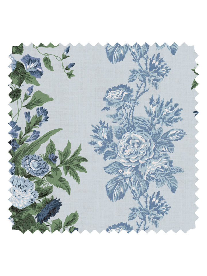 'La Garland' Linen Fabric by Clare V. - Powder Blue
