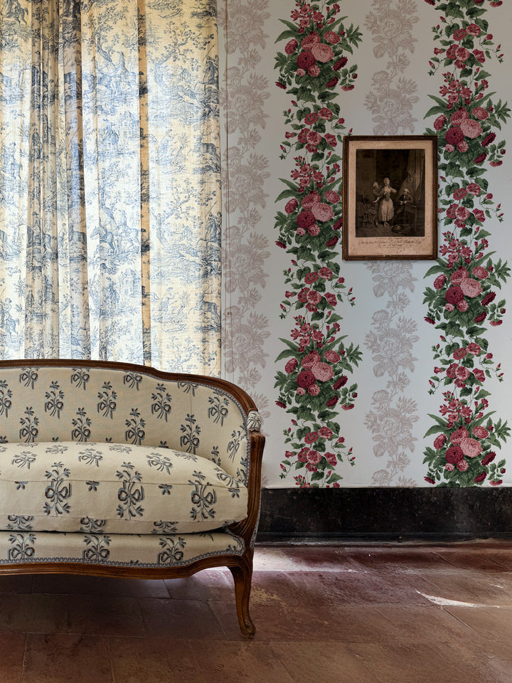 'La Garland' Wallpaper by Clare V. - Red Petal