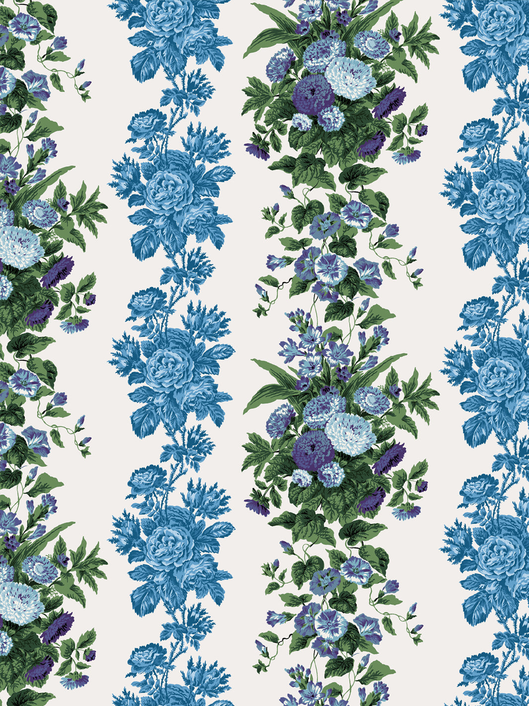 'La Garland' Wallpaper by Clare V. - Azure Plum