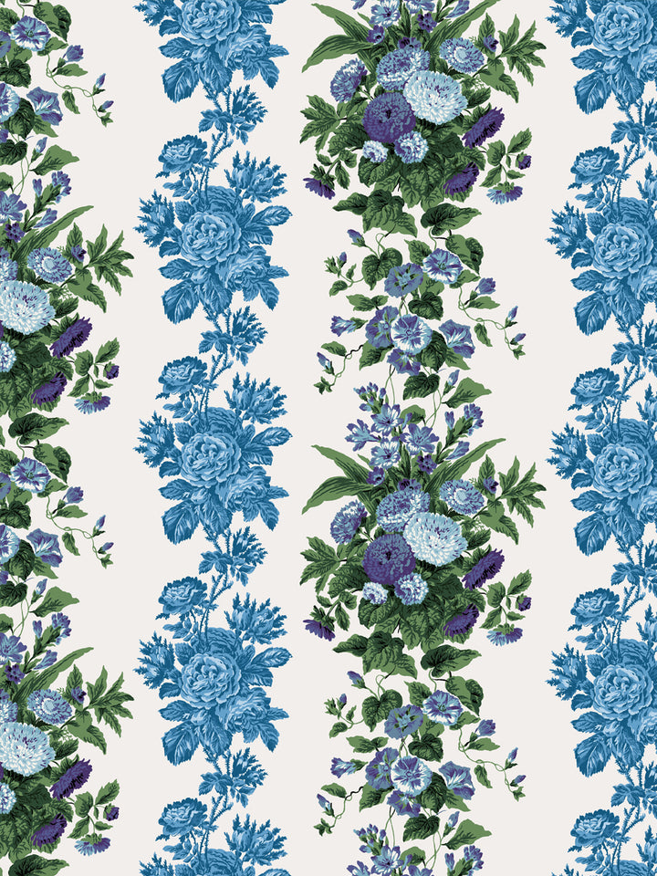 'La Garland' Wallpaper by Clare V. - Azure Plum
