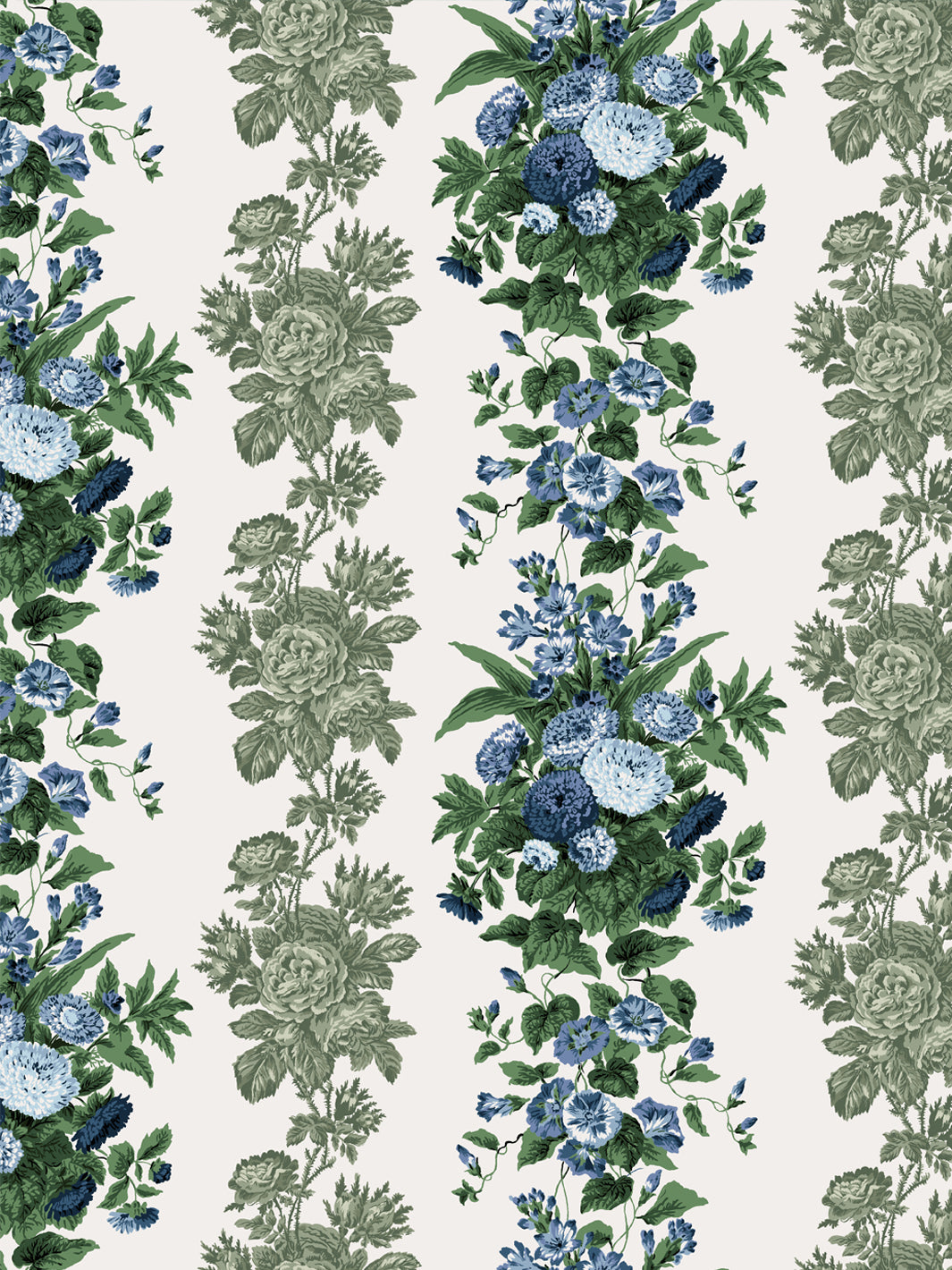 'La Garland' Wallpaper by Clare V. - Blue Olive