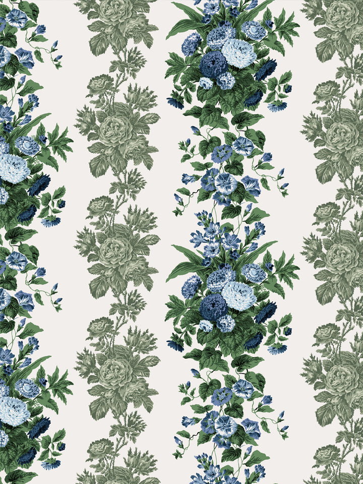 'La Garland' Wallpaper by Clare V. - Blue Olive