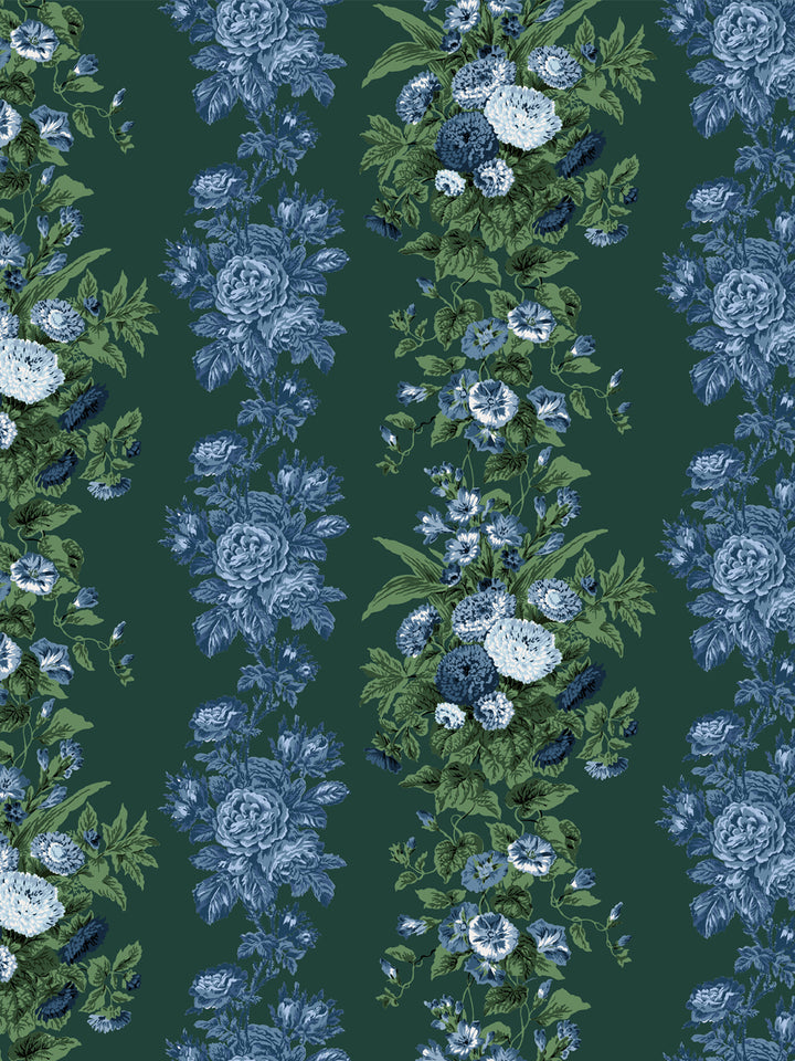 'La Garland' Wallpaper by Clare V. - Forest Green